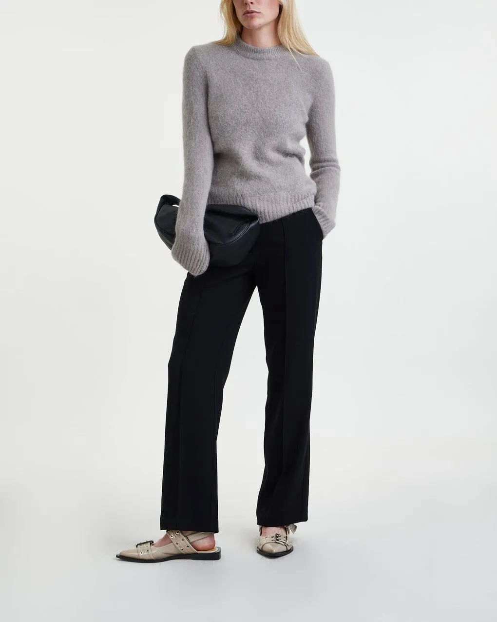 Ganni   Sweater Brushed Alpaca O-Neck 